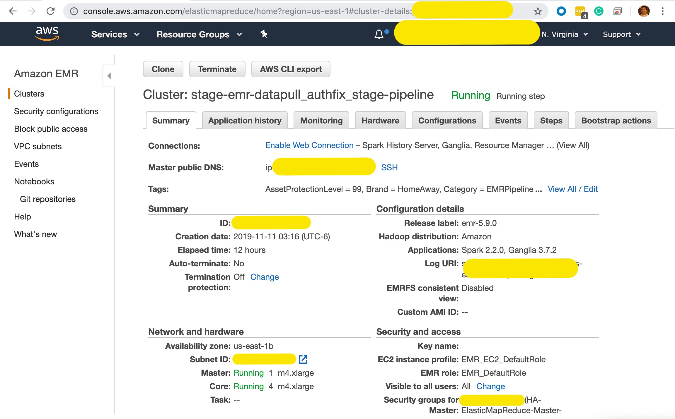 EMR cluster